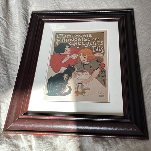 Framed Steinlen Art Nouveau Print | Companie Francaise des Chocolats et des Thès - Picture 5 of 9